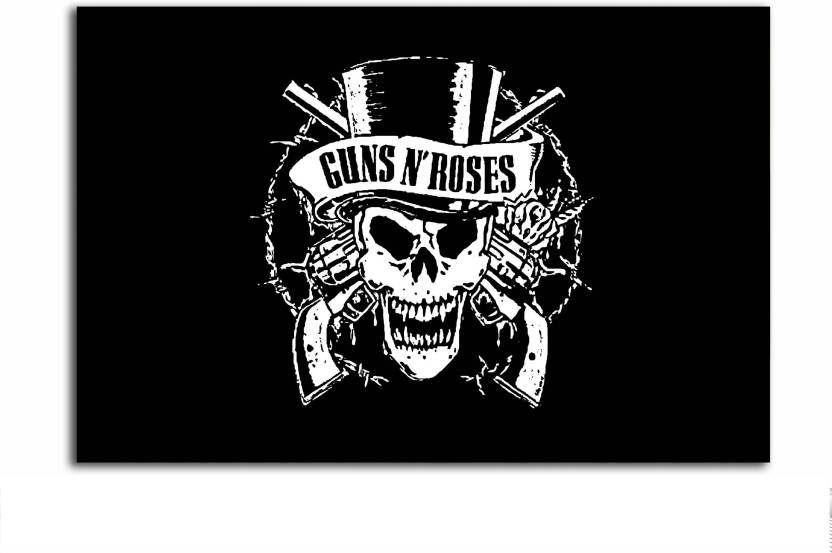 Guns and Roses Band Logo - Guns and Roses Poster - Band Logo Black - Skulls and Guns - Large ...