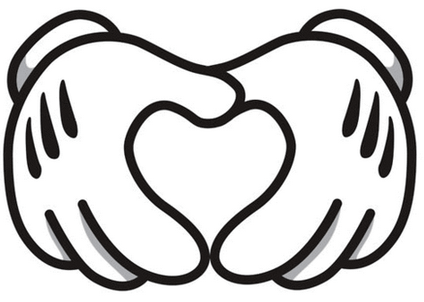 Mickey Hands Logo - Mickey love hand | Sillouettes | 수공예품, 클립 아트, 손 그리기