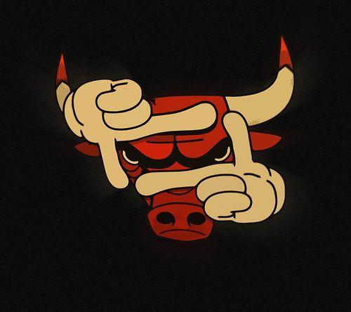 Mickey Hands Logo - Art of the Day: Chicago Bulls Logo w/ Mickey Mouse hands + ...