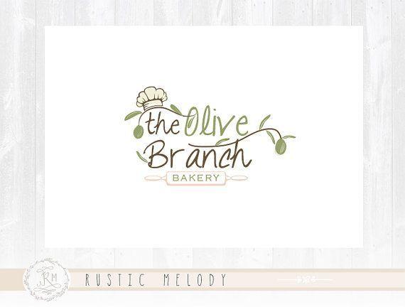 Rustic Food Logo - Bakery Logo Design Kitchen Logo Olive Logo Restaurant Logo Good Food