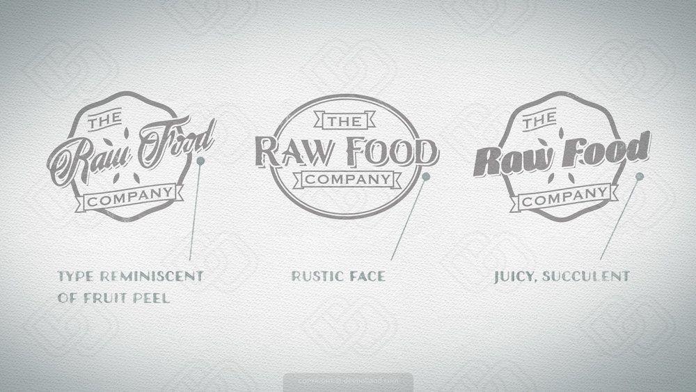 Rustic Food Logo - The Raw Food Company—brand & partial system — Dee Bolland | Multi ...