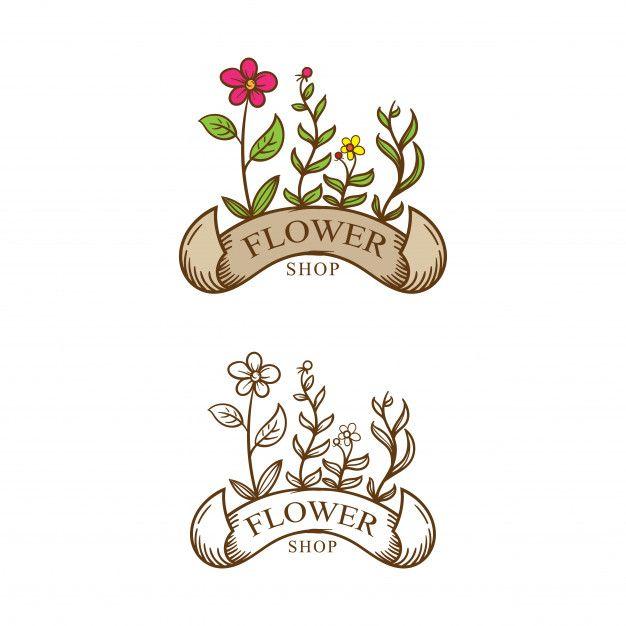 Vintage Flower Logo - Vintage flower shop logo Vector | Premium Download