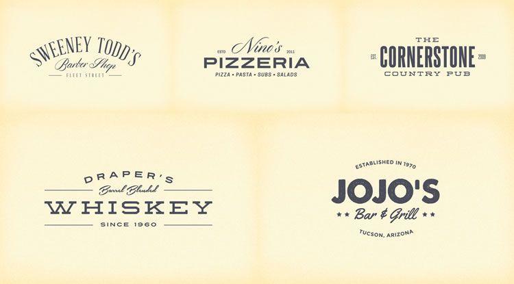 Rustic Food Logo - Free Vintage Logo & Badge Template Collections