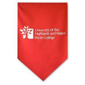 Red Pointed Logo - Lectern Cover - Made to order - Printed with corporate logo strap-line