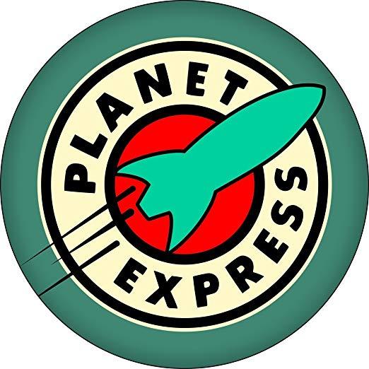Planet Express Logo - Planet Express Spaceship Logo.25 Round