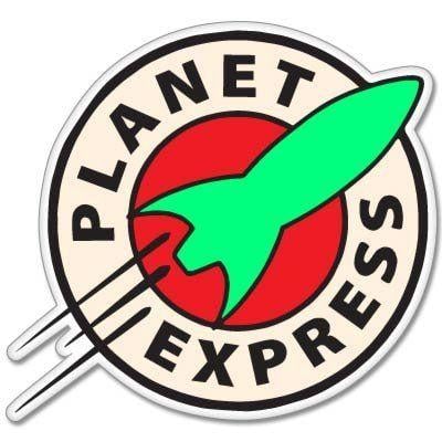 Planet Express Logo - Futurama Planet Express Vynil Car Sticker Decal