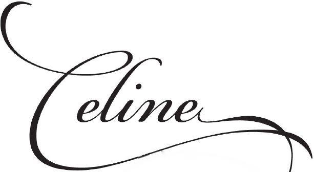 Celine Dion Signature Logo Black and White – Brands Logos