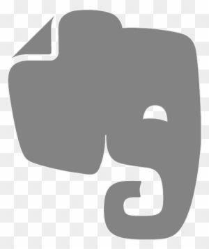 Grey Elephant Logo - Evernote - Grey Elephant Head Logo - Free Transparent PNG Clipart ...