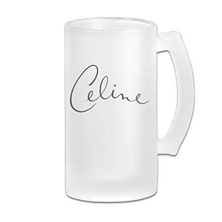 Celine Dion Logo - Celine Dion Logo Grind Beer Glass Mug White: Amazon.co.uk: Kitchen