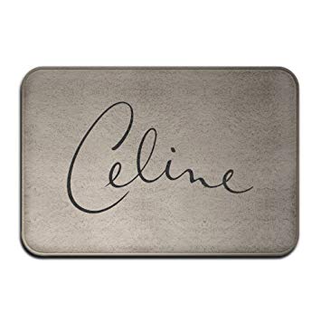 Celine Dion Logo - Celine Dion Logo Non Slip Doormat 24*16 Inch White: Amazon.co.uk