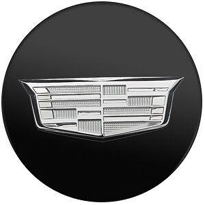 Silver Cadillac Logo - CENTER CAP (1) BLACK WITH SILVER CADILLAC LOGO 2015-2017 ESCALADE ...
