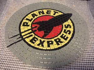Planet Express Logo - Futurama Planet Express Logo Micro Mosaic Ceramic Tile | eBay