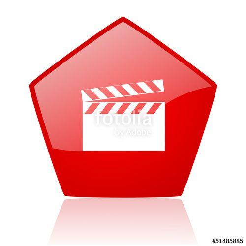Red Pentagon Logo - movie red pentagon web glossy icon