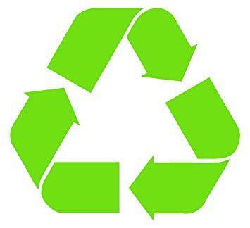 Green Person Logo - Recycle Logo LIME GREEN Sticker Go Earth Vinyl Sticker Recycling Can ...