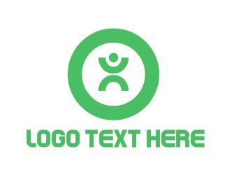 Green Person Logo - Gym Logo Maker. Create Your Gym Logo