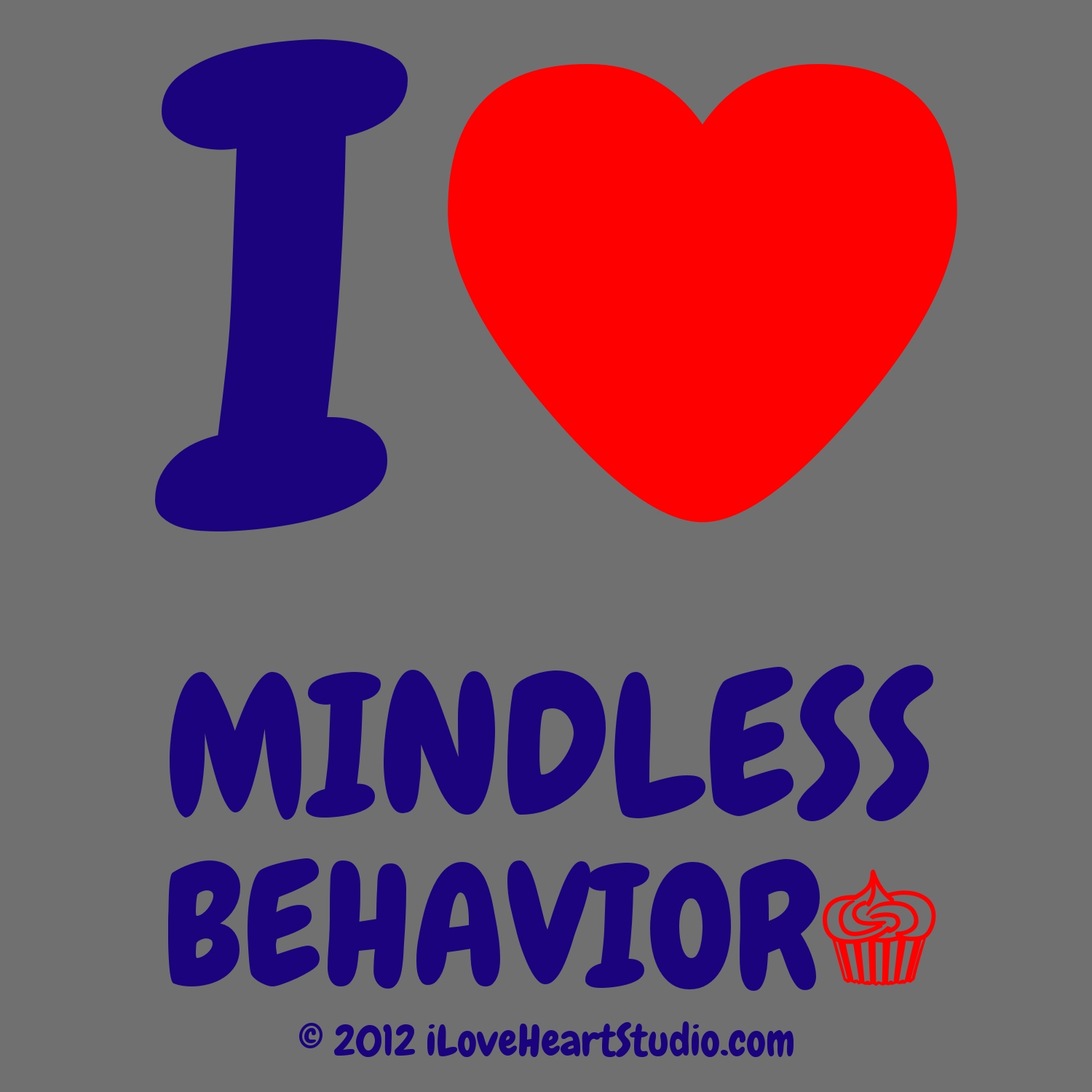 Mindless Behavior Logo - i [Love heart] mindless behavior [Cupcake] ' design on t-shirt ...