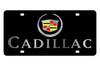 Silver Cadillac Logo - Eurosport Daytona® 3204-1 - GM Black License Plate with Silver ...