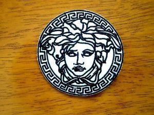 Medusa Logo - Details about Versace Patches Medusa Fashion Logo Embroidered Cloth  Applique Badge Iron Sew On