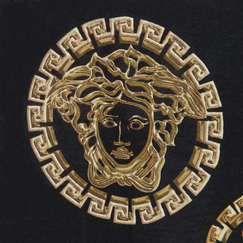 Versace Medusa Logo - Young Versace Boys S S Medusa Logo (BLACK GOLD)