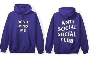 Purple Anti Social Social Club Logo - Auth Anti Social Social Club ASSC logo Lowkey Purple Hoodie