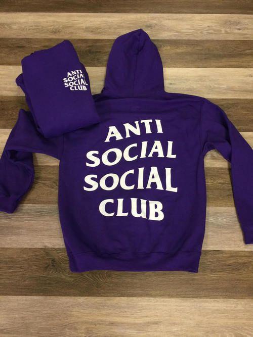 Purple Anti Social Social Club Logo - Anti Social Social Club Hoodie in PURPLE RAIN Hoody / ASSC / Kanye ...