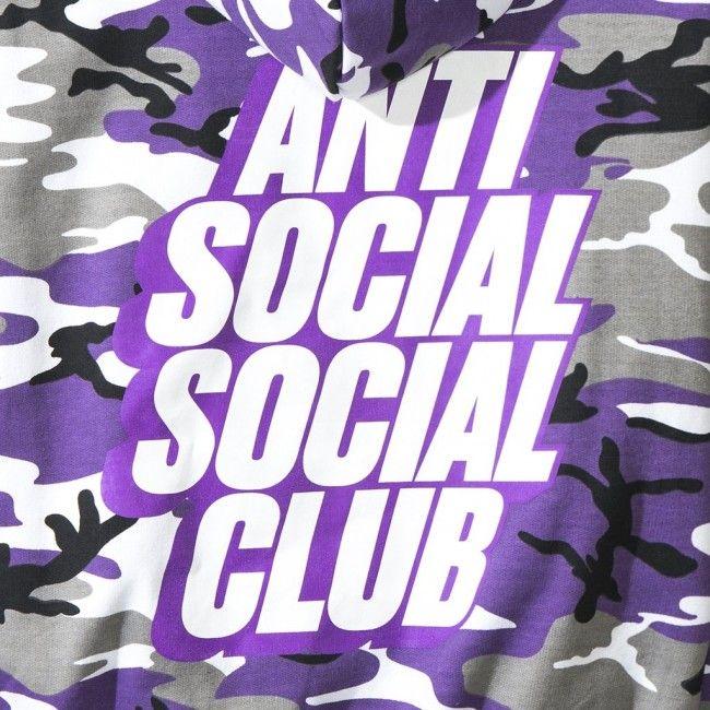 Purple Anti Social Social Club Logo - ASSC ANTI SOCIAL SOCIAL CLUB PURPLE BLOCKED HOODIE