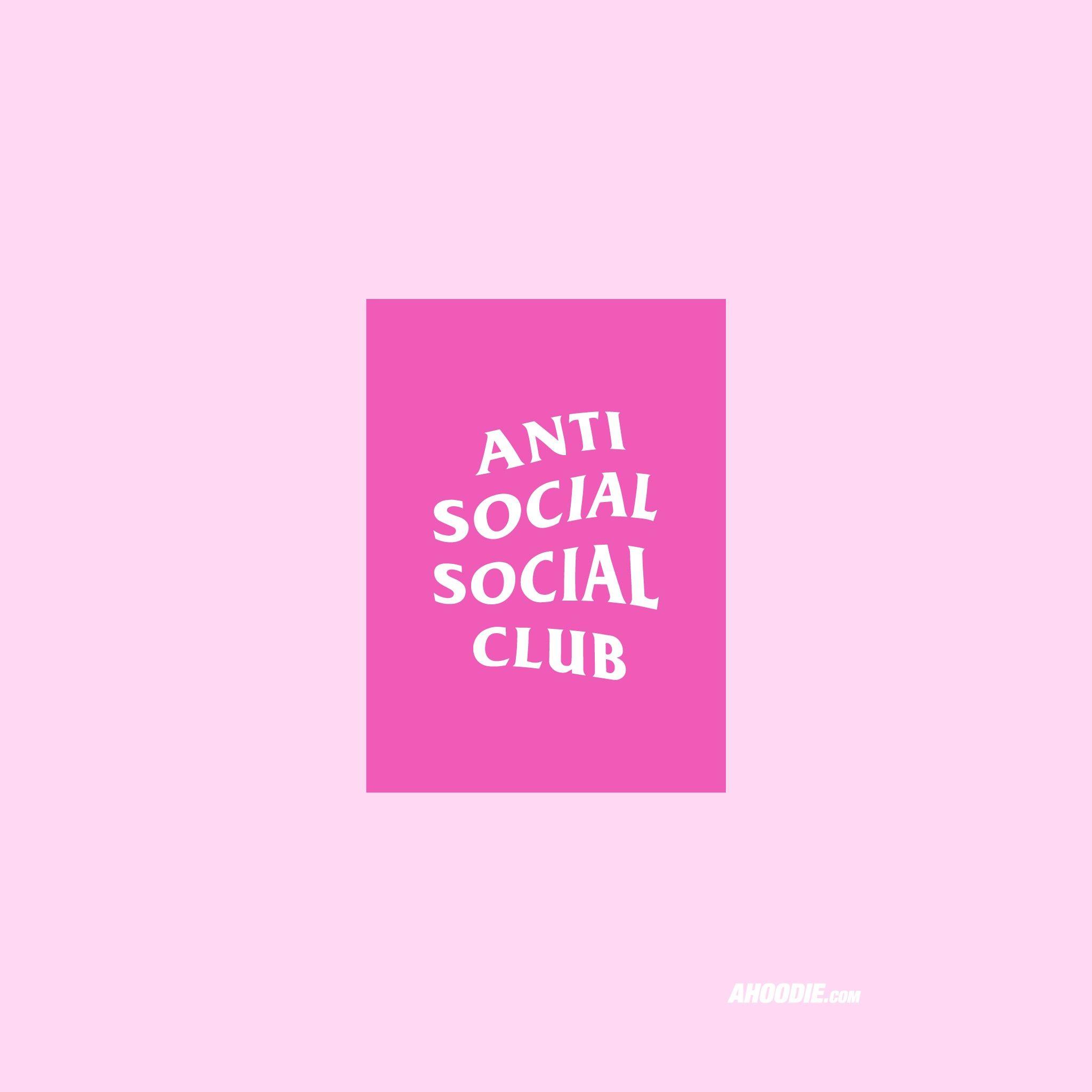 Purple Anti Social Social Club Logo - Ahoodie | Anti Social Social Club pink wallpaper