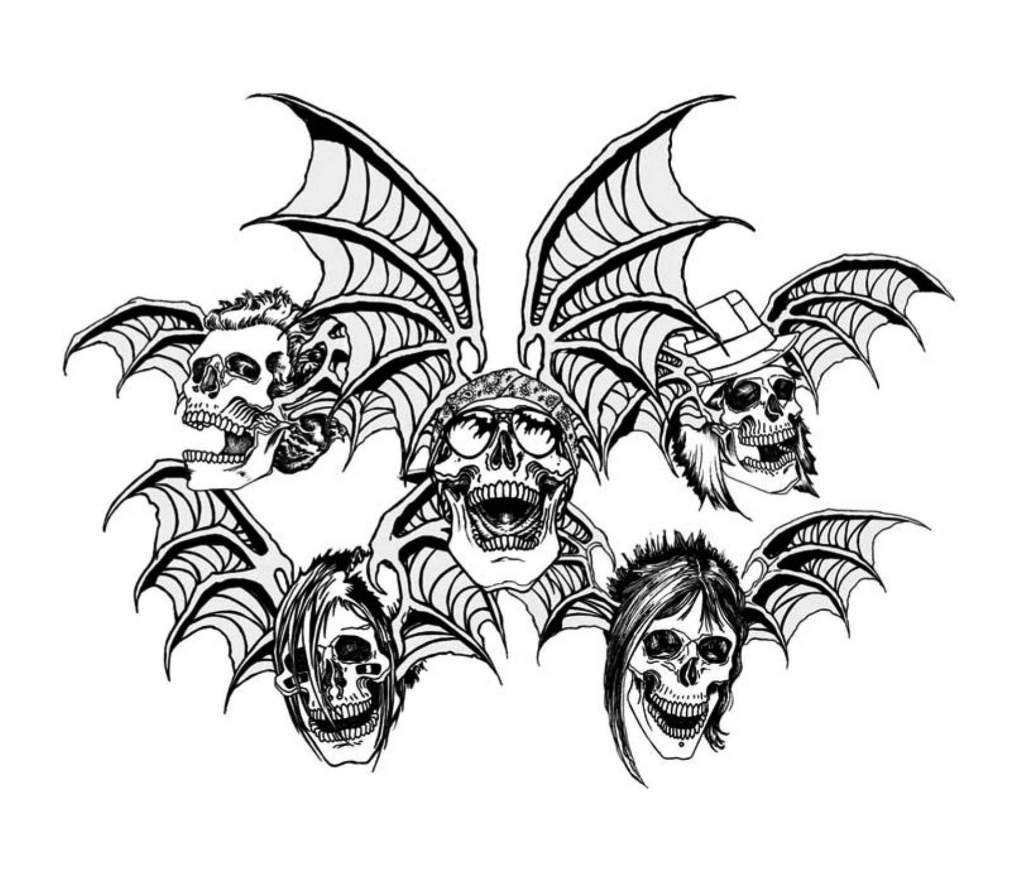 Avenged Sevenfold Bat Logo - Avenged Sevenfold A X Skulls. Free Image