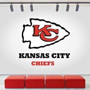 Chiefs Logo - Kansas City Chiefs Logo Wall Decal Sports Window Sticker Decor Vinyl ...