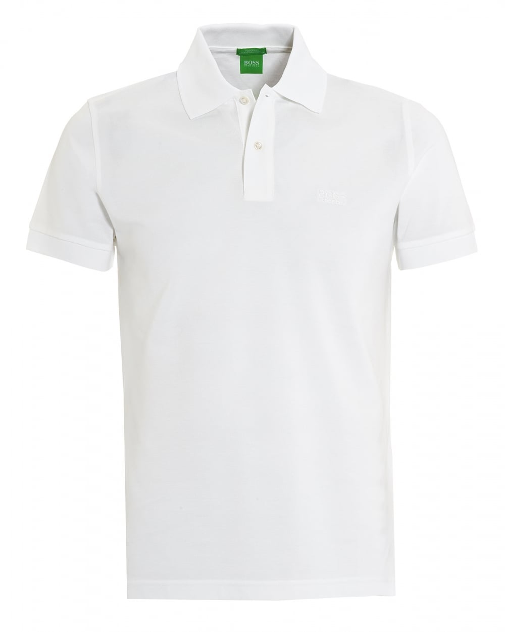 Green White C Logo - Hugo Boss Green Mens C-Firenze/Logo Polo, Regular Fit White Polo Shirt