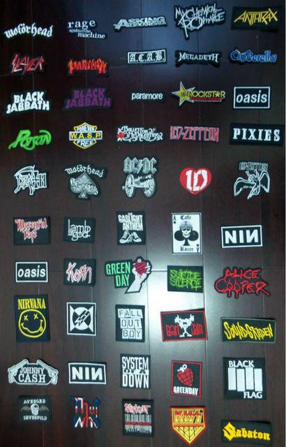 Ametal Rock Band Logo - Assorted mixed 100 designs Heavy Metal Rock Music Hardcore Punk Band ...
