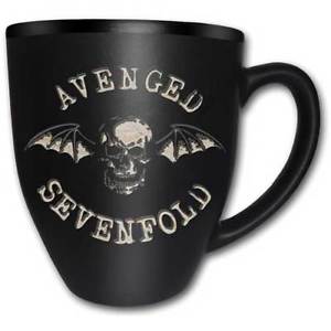 Avenged Sevenfold Bat Logo - Avenged Sevenfold Death Bat Skull Band Logo Matt Black Coffee Gift