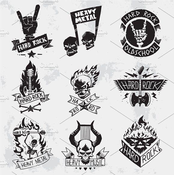 Classic Heavy Metal Band Logo - Heavy Metal music symbol vector ~ Illustrations ~ Creative Market