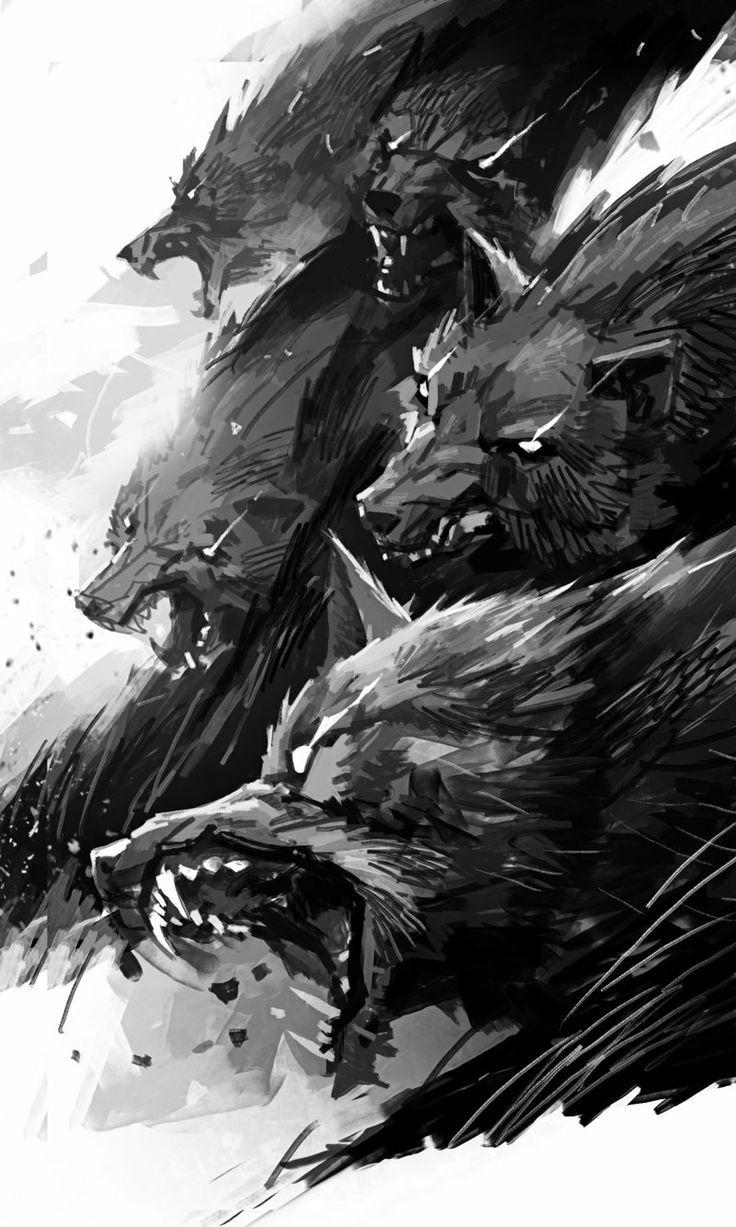 Savage Lobo Logo - savage wolf pack art illustration, black and white, solta os ...