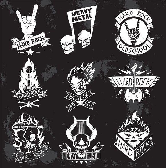 Hard Rock Band Logo - Vector band typography hardcore logo ~ Illustrations ~ Creative Market