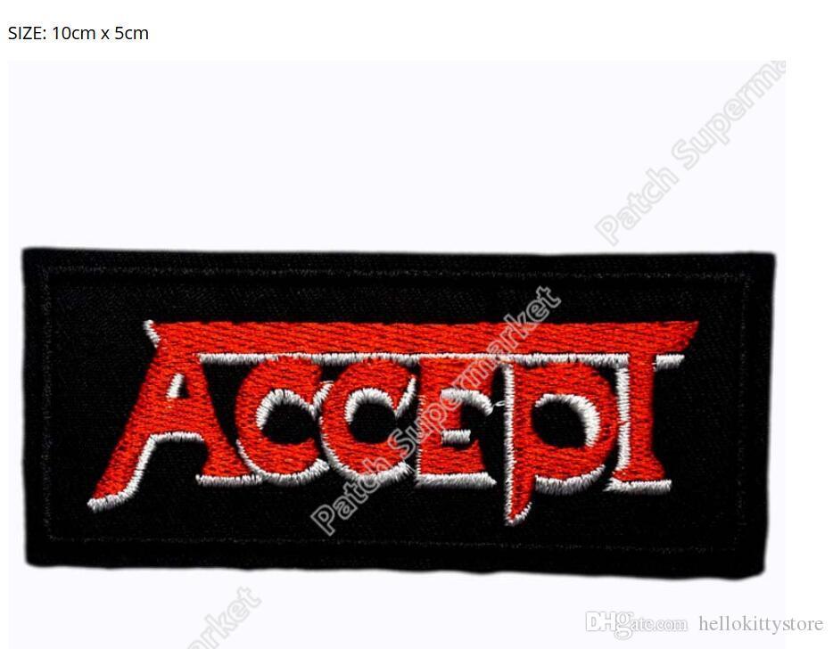 Ametal Rock Band Logo - 2019 3.9 Accept Logo Heavy Metal Music Band Punk Rock Embroidered ...
