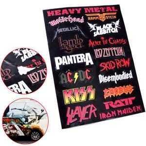 Ametal Rock Band Logo - Vinyl Decal Heavy Metal Metallic Band Logo Rock Music Sticker Decor