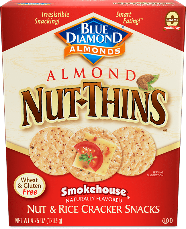 Blue Diamond Nut Thins Logo - Smokehouse® Nut Thins. Smokehouse Crackers. Blue Diamond. Blue
