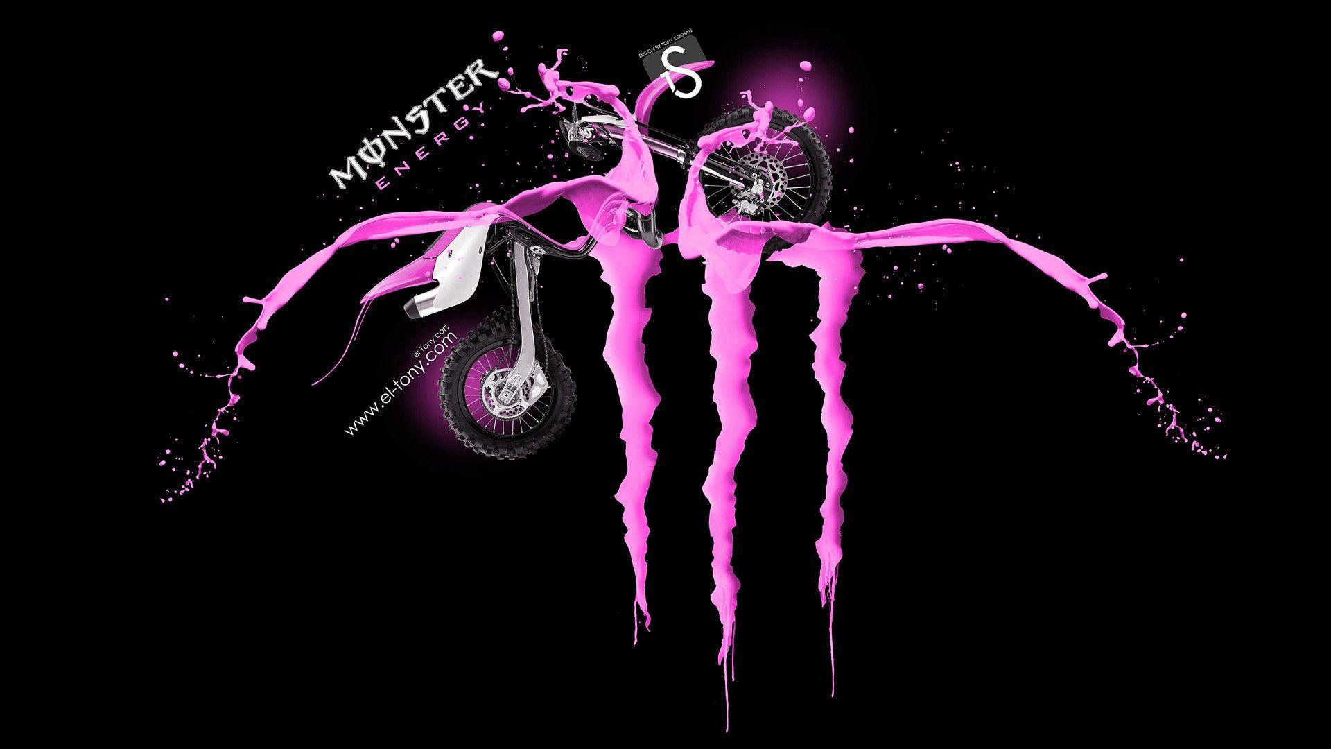 Pink Monster Energy Logo - Monster Energy Logo Background