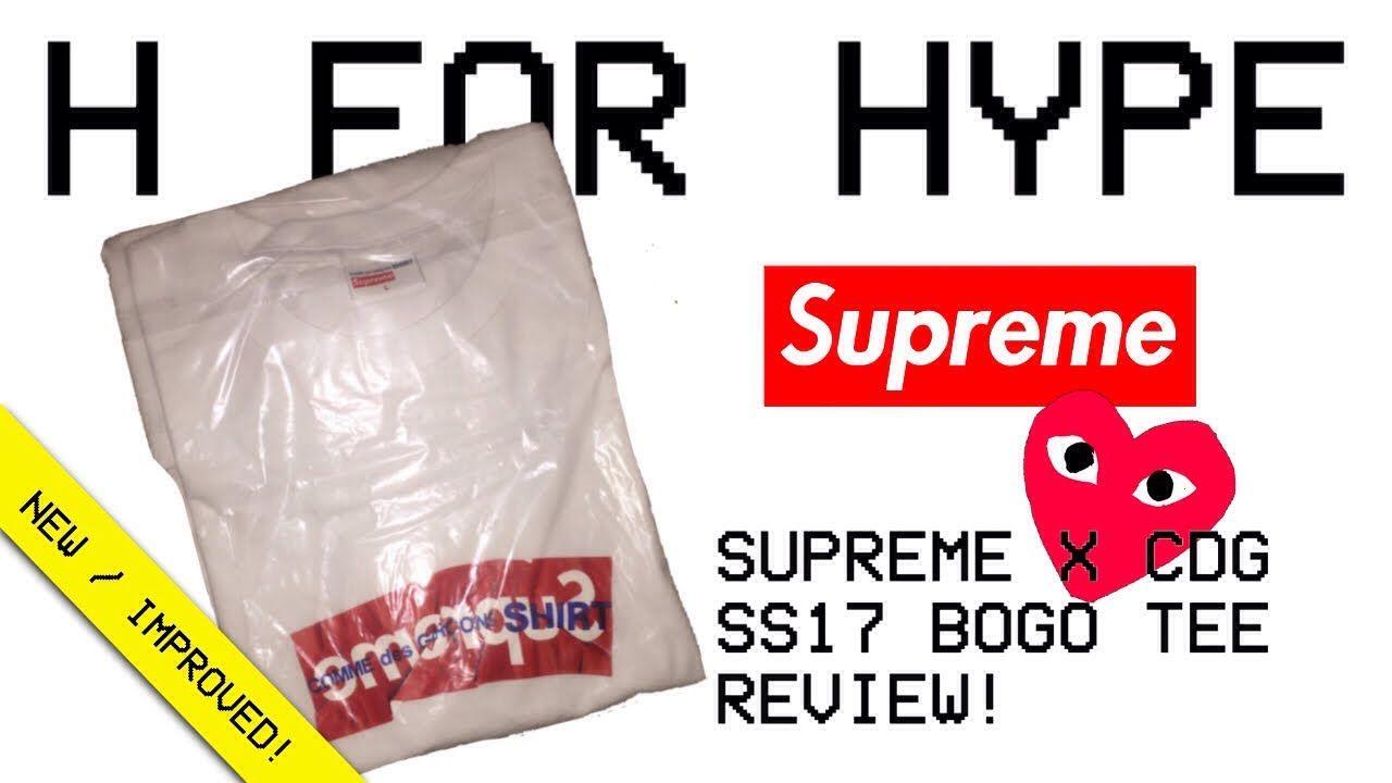 Best Supreme Box Logo - H FOR HYPE - $55 Supreme x CDG SHIRT Best Box Logo Rep?