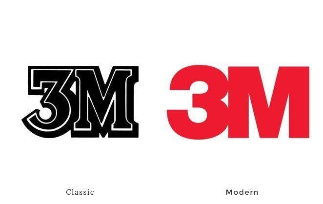 Modern Company Logo - examples of classic branding next to the modern version