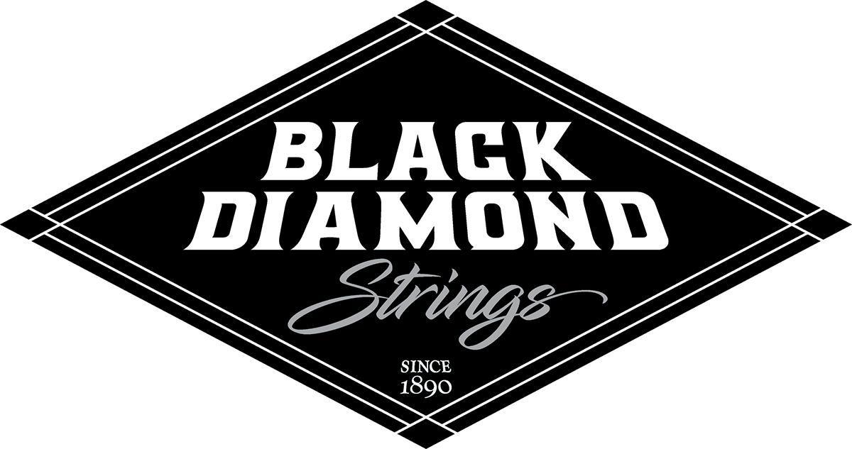 Black Diamond Strings Logo - ACOUSTIC GUITAR Diamond Strings