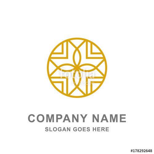 Gold Arabic Logo - Gold Round Ornament Oriental Islamic Arabic Logo Vector Stock