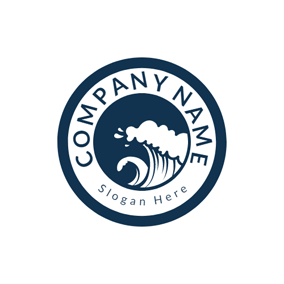 Blue White Circle Logo - Free Water Logo Designs | DesignEvo Logo Maker