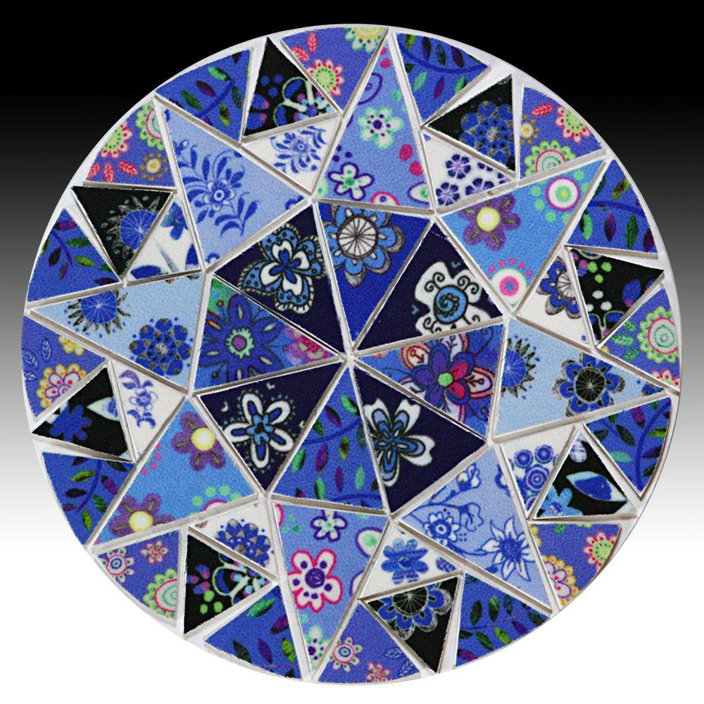 Blue White Circle Logo - Small Blue & White Circle Mosaic | Suzi Pye English Surface Pattern ...