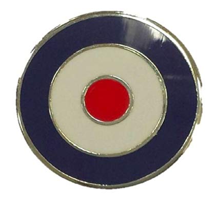 Blue White Circle Logo - Plain Mod Target Circle Enamel Pin Badge Red/Blue/White 2cm x 2cm ...