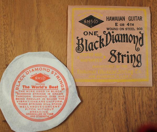 Black Diamond Strings Logo - Vintage Black Diamond Hawaiian Single Guitar Strings E or 4th 8