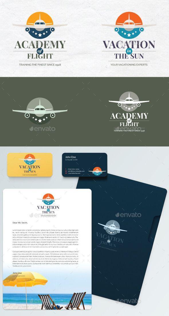 Aircraft School Logo - Vector logo with fonts available to download ideal for flight ...