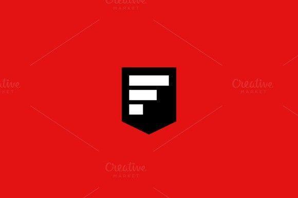 Red F Square Logo - Geometric letter F logo. Logo Templates. Logos