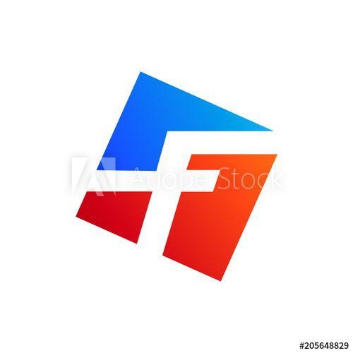Red F Square Logo - Letter F in Square Logo Template this stock vector and explore